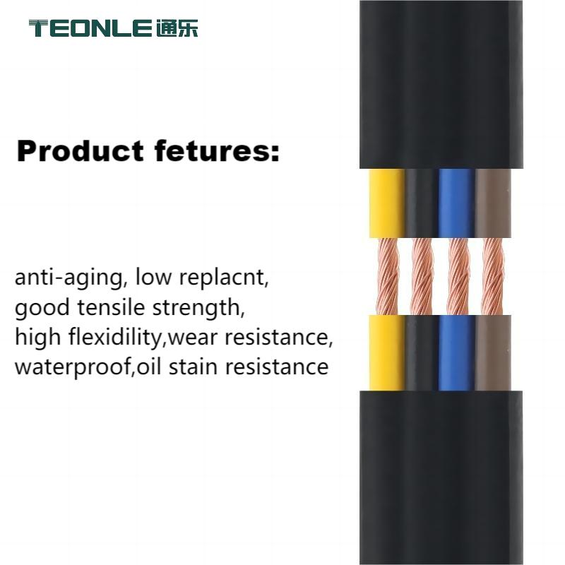 High flexible silicone flat cable 2-20 core 1.0 0.75 flat cable drag chain cable