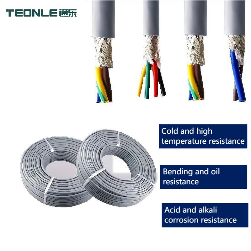 Bending resistance oil resistance acid resistance corrosion resistance TRVVP flexible control cable towing chain